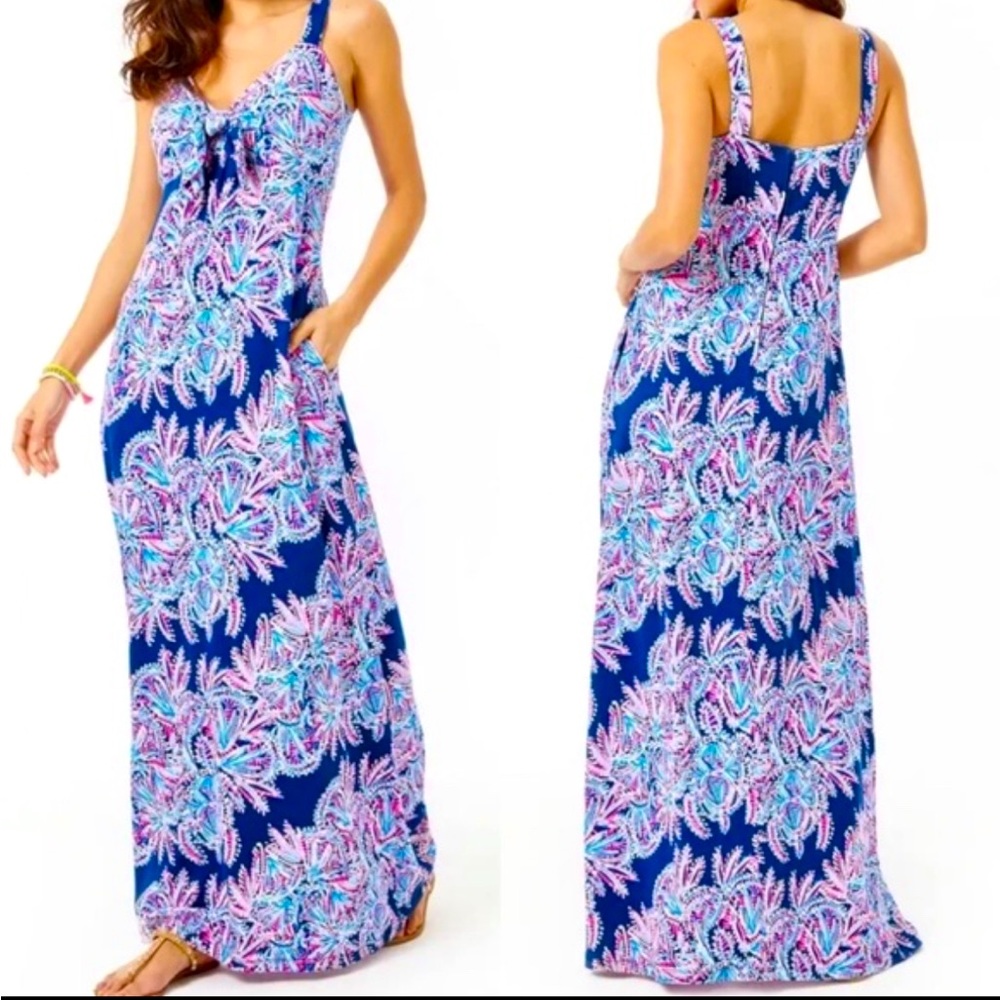 Lilly Pulitzer maxi in oyster bay blue 🦪👗☀️